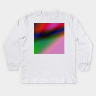 blue green red yellow multicolored  texture abstract design Kids Long Sleeve T-Shirt